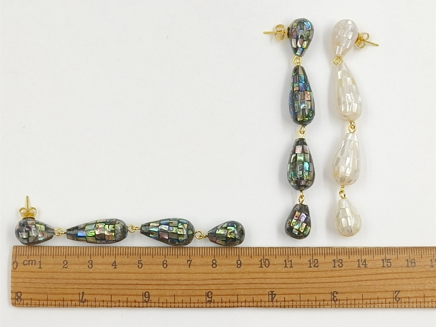 WT-MPE189 Amazing Gorgeous Natural White And Abalone Shell Gold Long Earrings For Female Party Wearing Jewelry Accessory