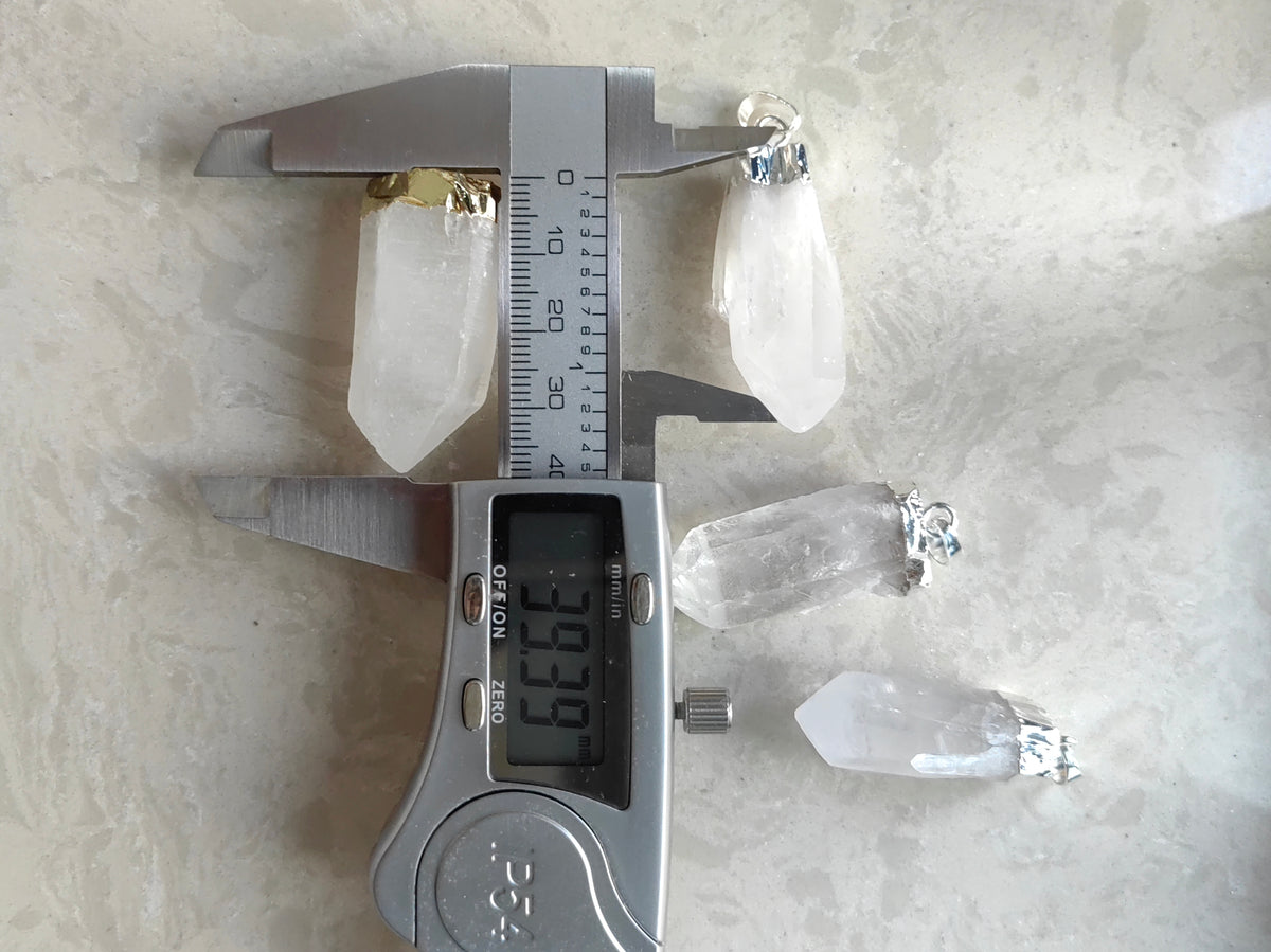 WT-P968 Exclusive Crystal Point Pendant Wholesale,Natural Crystal Point Pendant Crystal Stone with Gold Electroplated