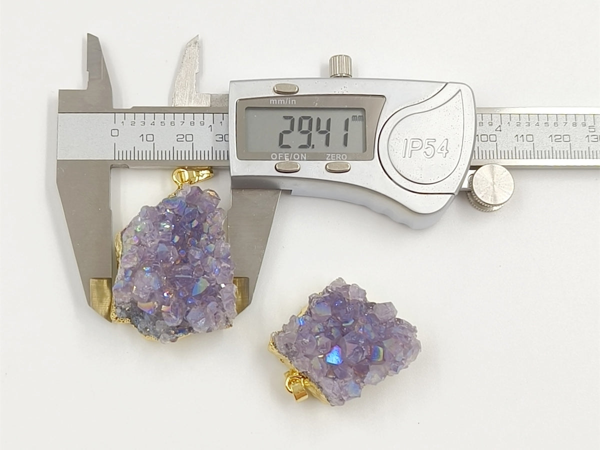 WT-P972 Exclusive Flame Angel Amethyst Pendant Angel Stone,natural Amethyst Pendant with Flame Angel Charm Amethyst Wholesale