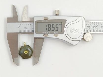 WT-P2060 Popular Trendy Round Zircon And Various Natural Gemstones Geometric Hexagon Pendants For Lady Necklace Handmade Jewelry