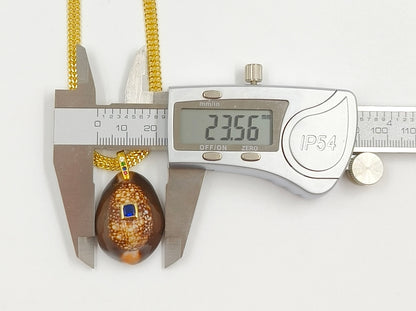 WT-JN386 Newest Minimalism Gold Electroplated Chain With Snow Mountain Cowrie Shell Pendant Necklace For Girl Summer Wearing