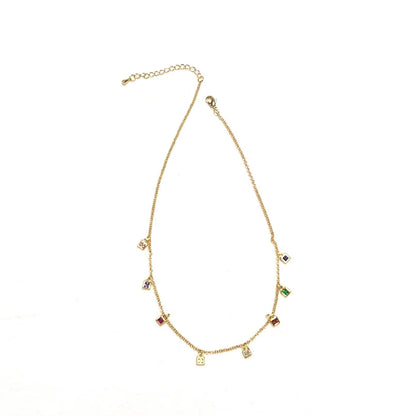 WT-BFN028 WKT Popular Trendy Fashion Sexy Choker Necklace for Women Shiny Cubic Zircon Luxury Necklace Jewelry Gift
