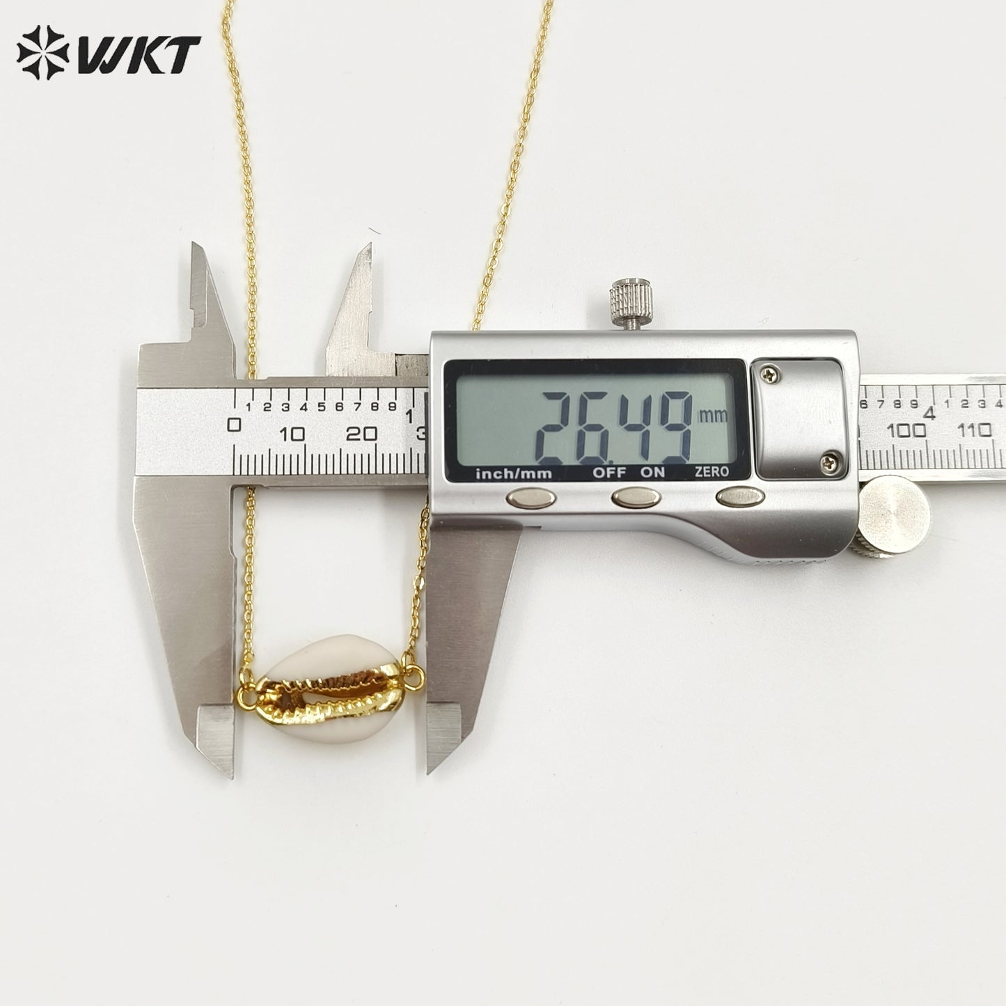 WT-N712 Fashion Jewelry Wholesale Lovely Tiny Cowrie Shell Necklace and 24k Gold Plated Fashion Tiny Cowry Shell Necklace