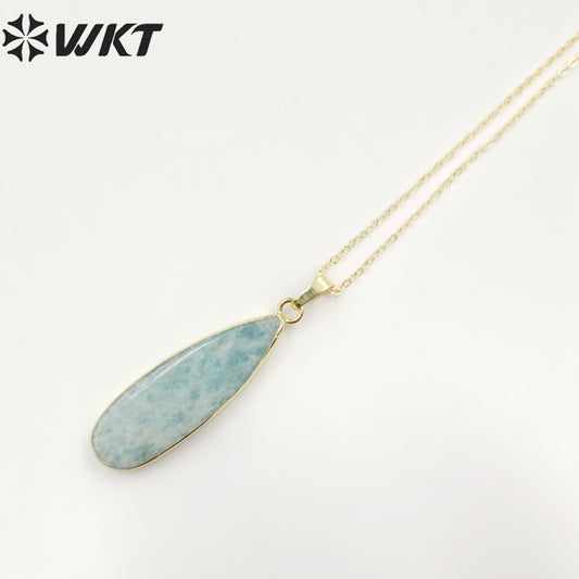 WT-N615 High Quality Necklace Delicate Dripping Pendant Necklace Women's Jewelry Delicate Natural Stone Pendant Necklace