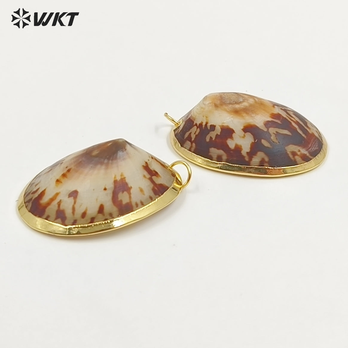 WT-JP500 New Arrival Wholesale Gold Plated Natural textureTurtle Shell Pendant For Women Unique Necklace Earrings Making