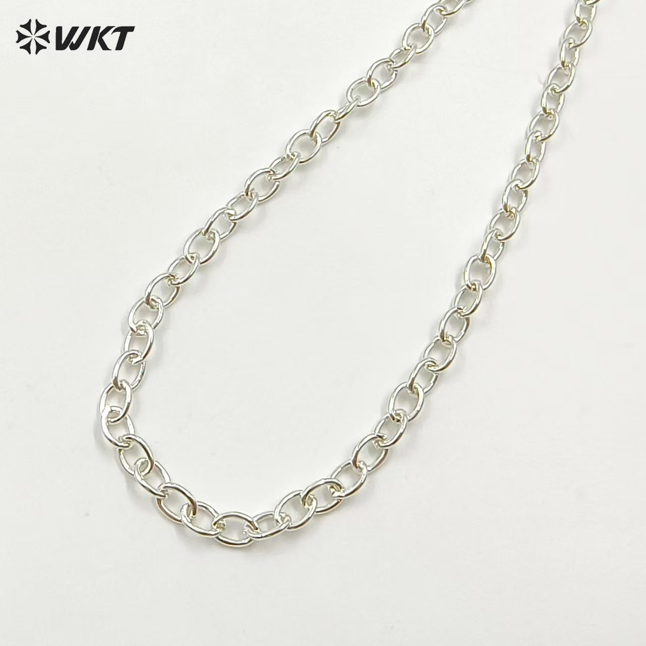 WT-BC154 New Popular Factory Directly Sales Jewelry Findings Brass Chain Women Fashion Real Gold Plated Oval Link Combined Chain