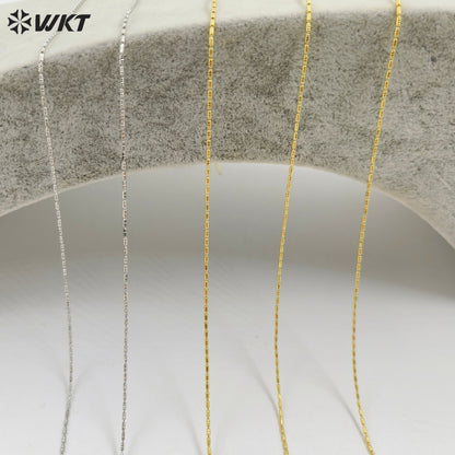 WT-BFN062 Fashion 18k Real Gold Plated Women Jewelry Bamboo Chain for Pendants Match Neckllace