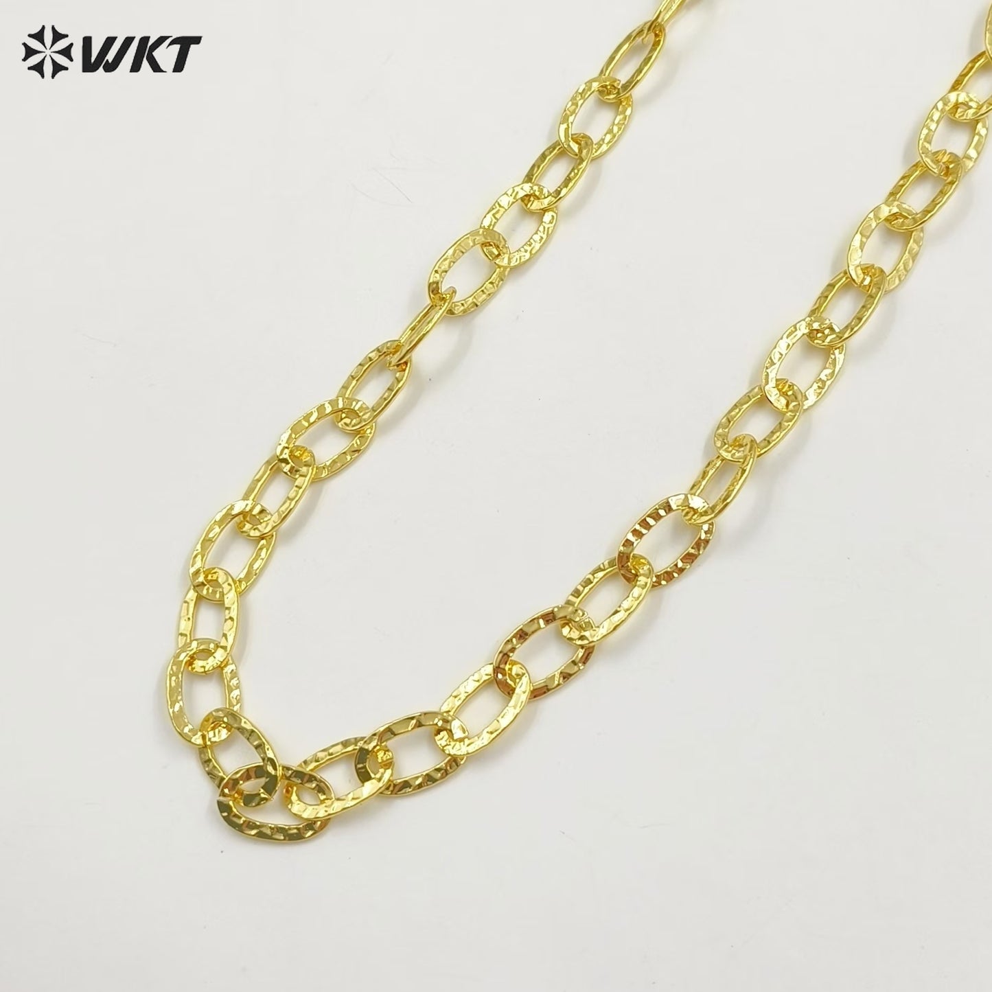 WT-BC228 Brass Hammer Roll Mix and Match Oval Cross Chain Stylish Personality Locomotive Clothing Chain
