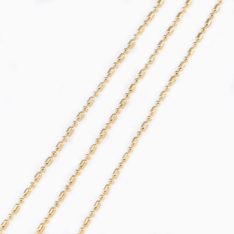WT-BC217 Hot Selling 18K Bamboo Chain in Europe and America Copper Plated Genuine Gold Jewelry Accessories Loose Chain