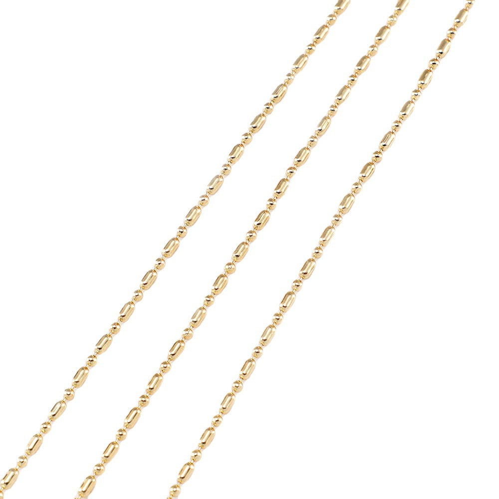 WT-BC217 Hot Selling 18K Bamboo Chain in Europe and America Copper Plated Genuine Gold Jewelry Accessories Loose Chain