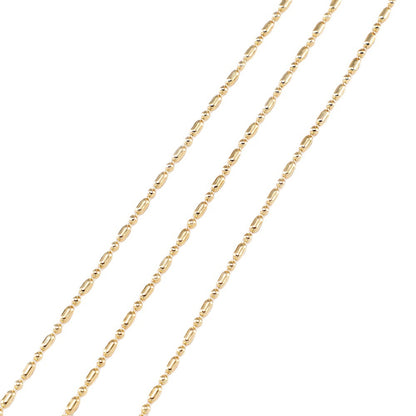 WT-BC217 Hot Selling 18K Bamboo Chain in Europe and America Copper Plated Genuine Gold Jewelry Accessories Loose Chain