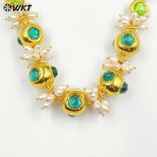 WT-JN251 Wholesale Vintage Style Trendy Natural Freshwater Pearl Gemstone Exquisite High Quality Pendant Necklace