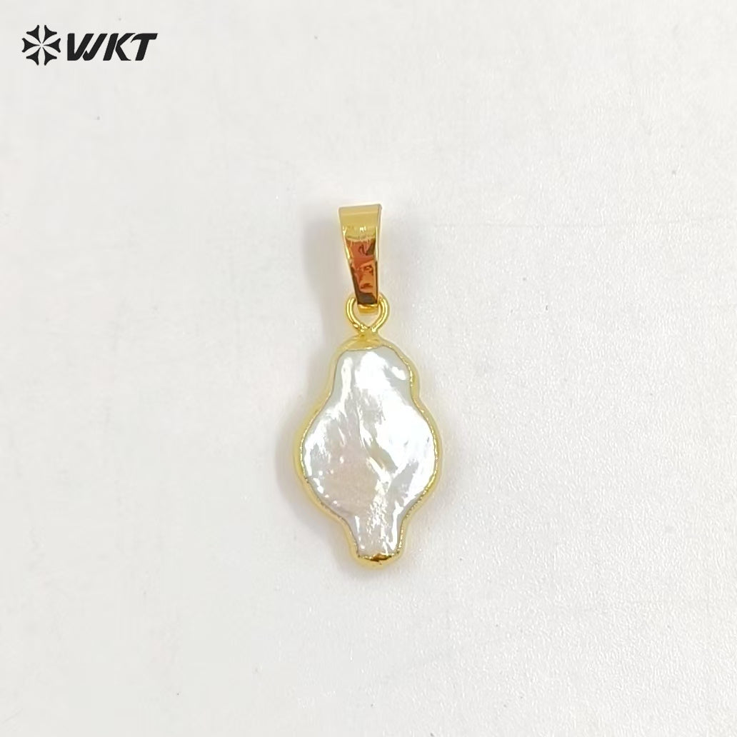WT-P971 Fashion Rhombus Pearl Pendant for Jewelry Making,Natural Pearl Pendant in Rhombus Shape in High Quality Pearl Jewelry