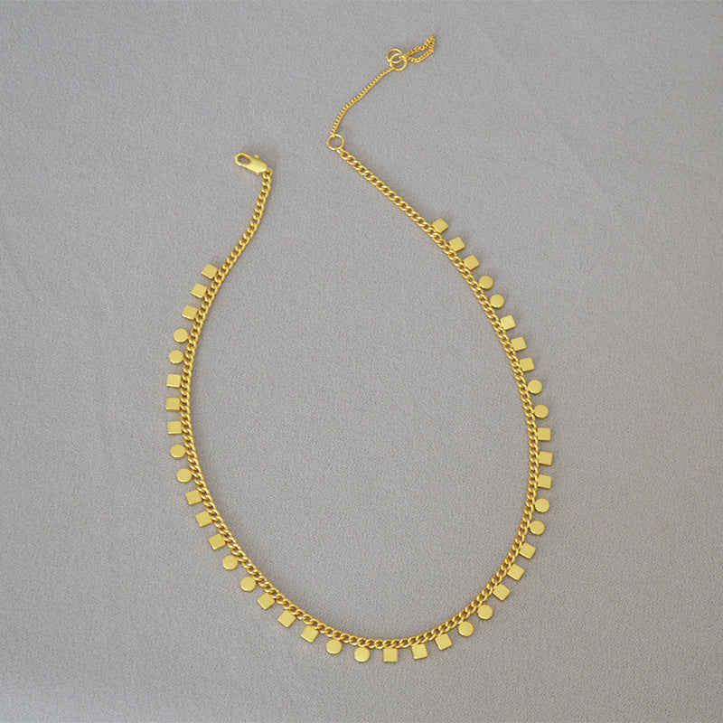 BFN014 Amazing Unique Cool Fashion 18k Morden Gold Plated Welding Chain Necklace Big Statement Charm Simple Metal Necklace
