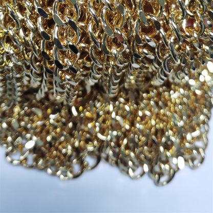 WT-BC169 Wholesale Fashion 18k Real Gold Plated Bright Shiny Circular Shape Long Link for Jewelry Necklace Bangle Cuba Chain