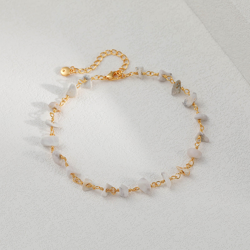 WT-B637 WKT Lovely Trendy Gift for Women Star Shaped Lucky Bracelets Natural Colorful Gemstone Opening Bracelets