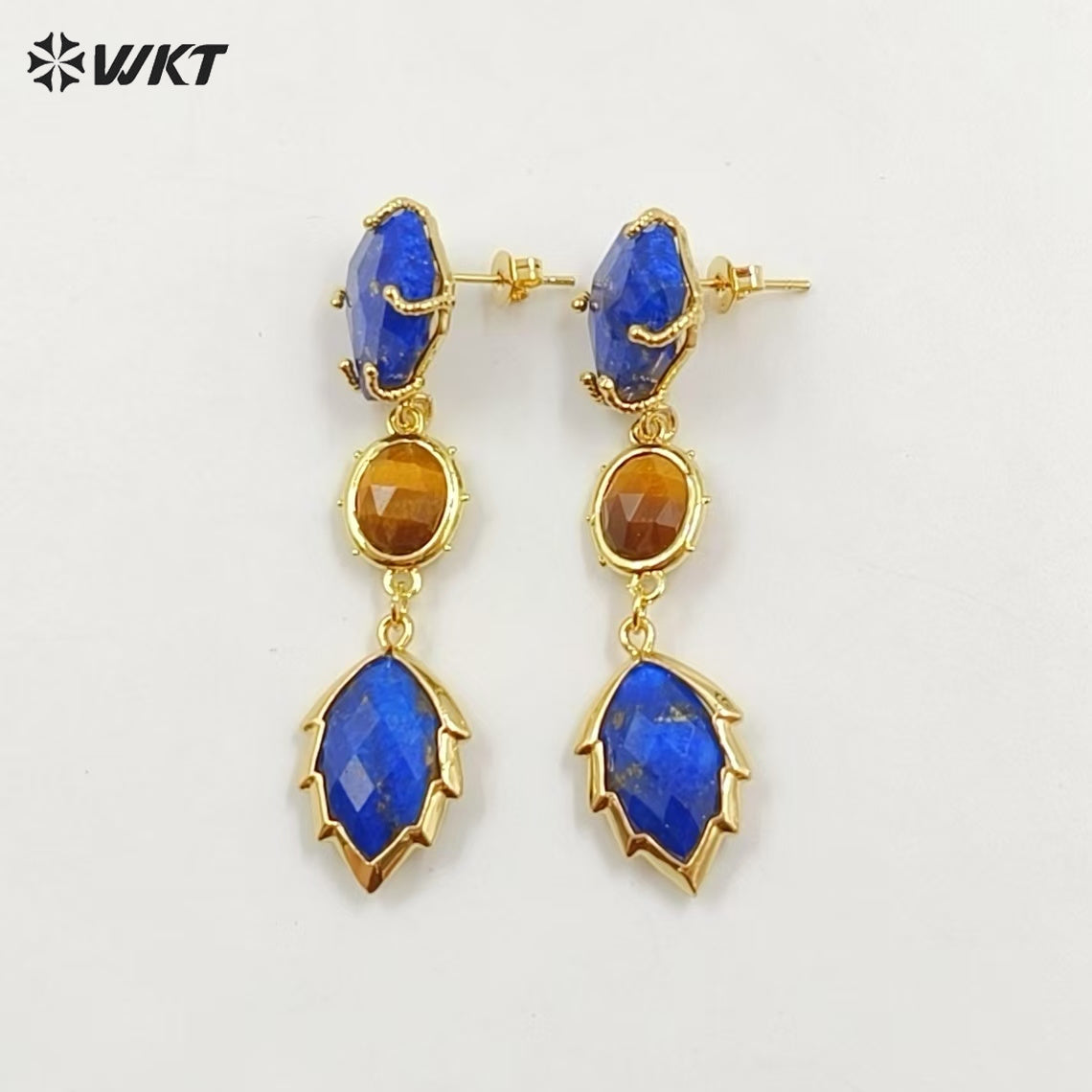 WT-E776 New Design Gemstones Ladies Earrings Colorful Stone for Women Jewelry in Holiday Parties Elegant Accessory