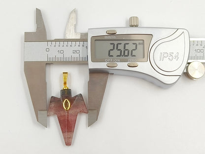 WT-P2096 Unique Design Zircon And Various Natural Gemstones Sword Shape Gold Pendants For Exclusive Necklaces Hand Making