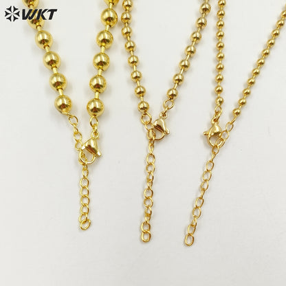 WT-JF343 Newest Fashion 18K Real Gold Plated Round Brass Beads Made Women Bracelets Unique Lady Daily Wear Jewelry