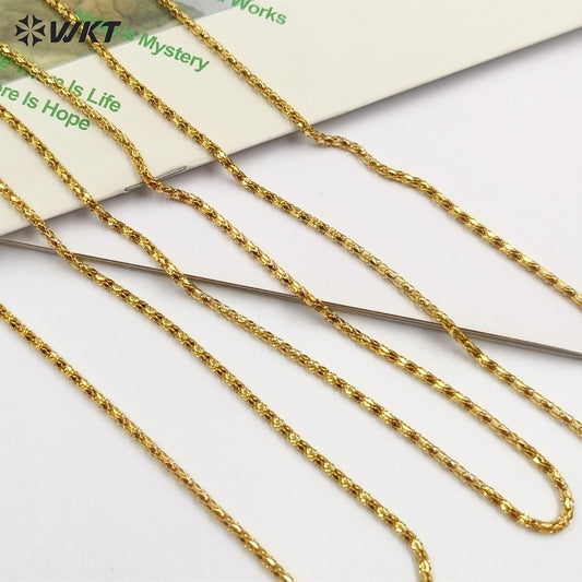 WT-BFN030 WKT 2022 Unique Style Yellow Brass With Gold Necklace New Arrival Hot Sale for Women Metal Necklace Jewelry