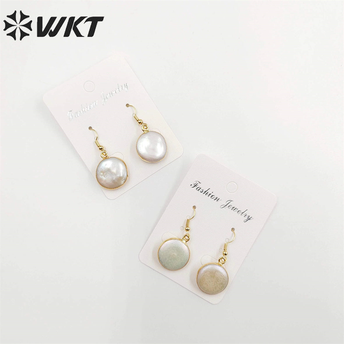 WT-E157 Lovely High Quality Freshwater Pearl Earrings Fashion Gold Dipped Hoop Pearl Earrings As Party Gift for Women