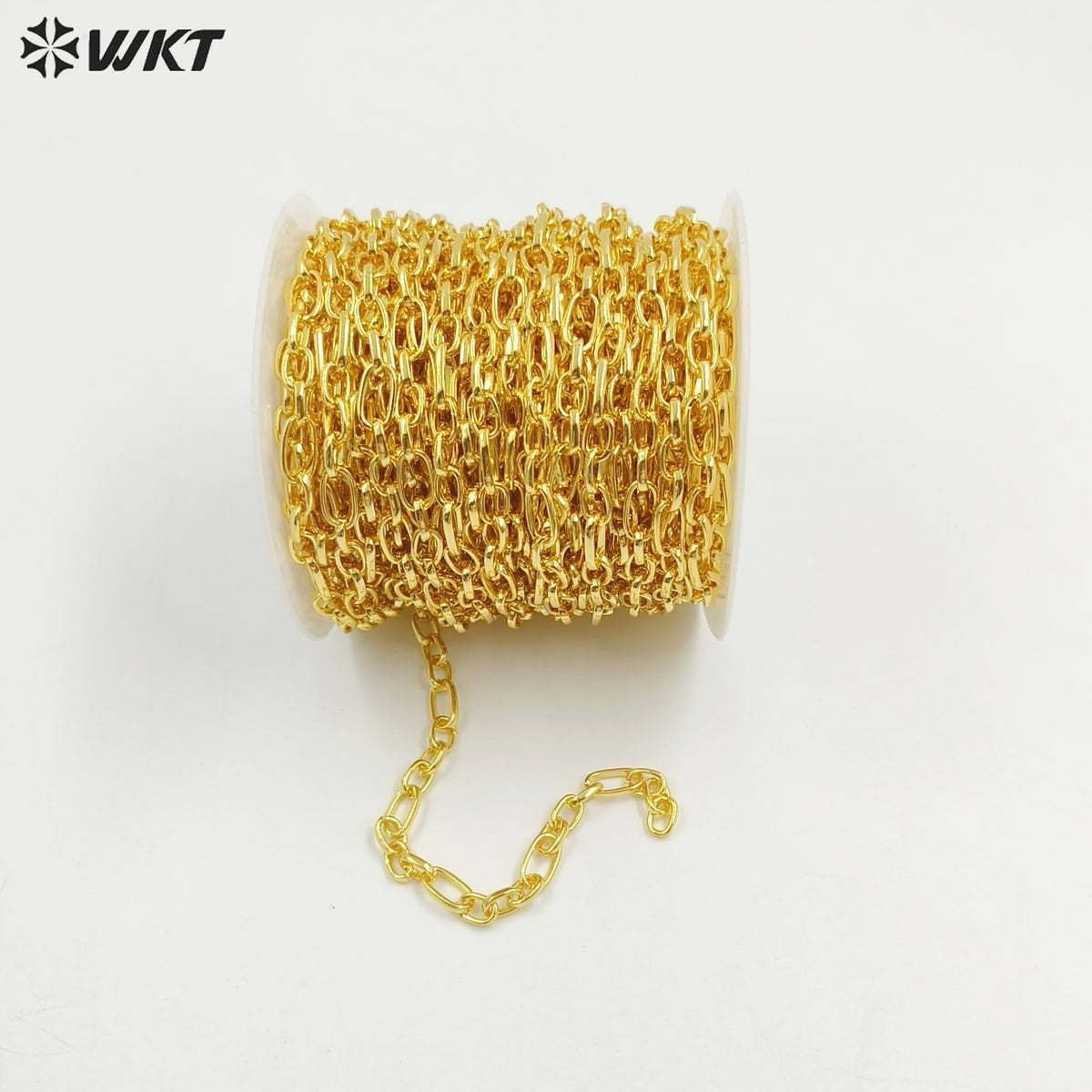 WT-BC232 Popular Simple 18K Real Gold Plated Hand Made Brass Metal Chain for Jewelry Necklace Accesory