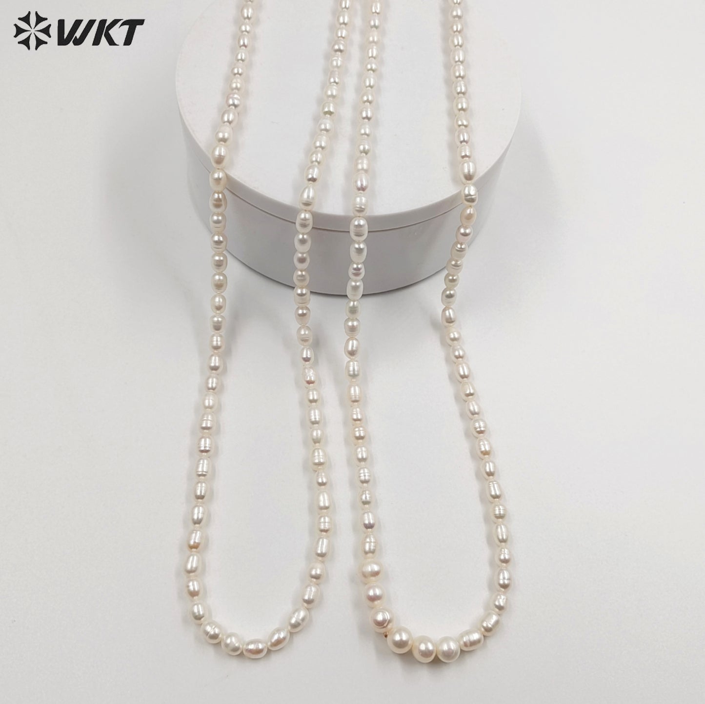WT-JN245 Wholesale Vintage Freshwater Pearl Elegant 24 Inch 18k Chain Gold Plated Exquisite High Quality Necklace