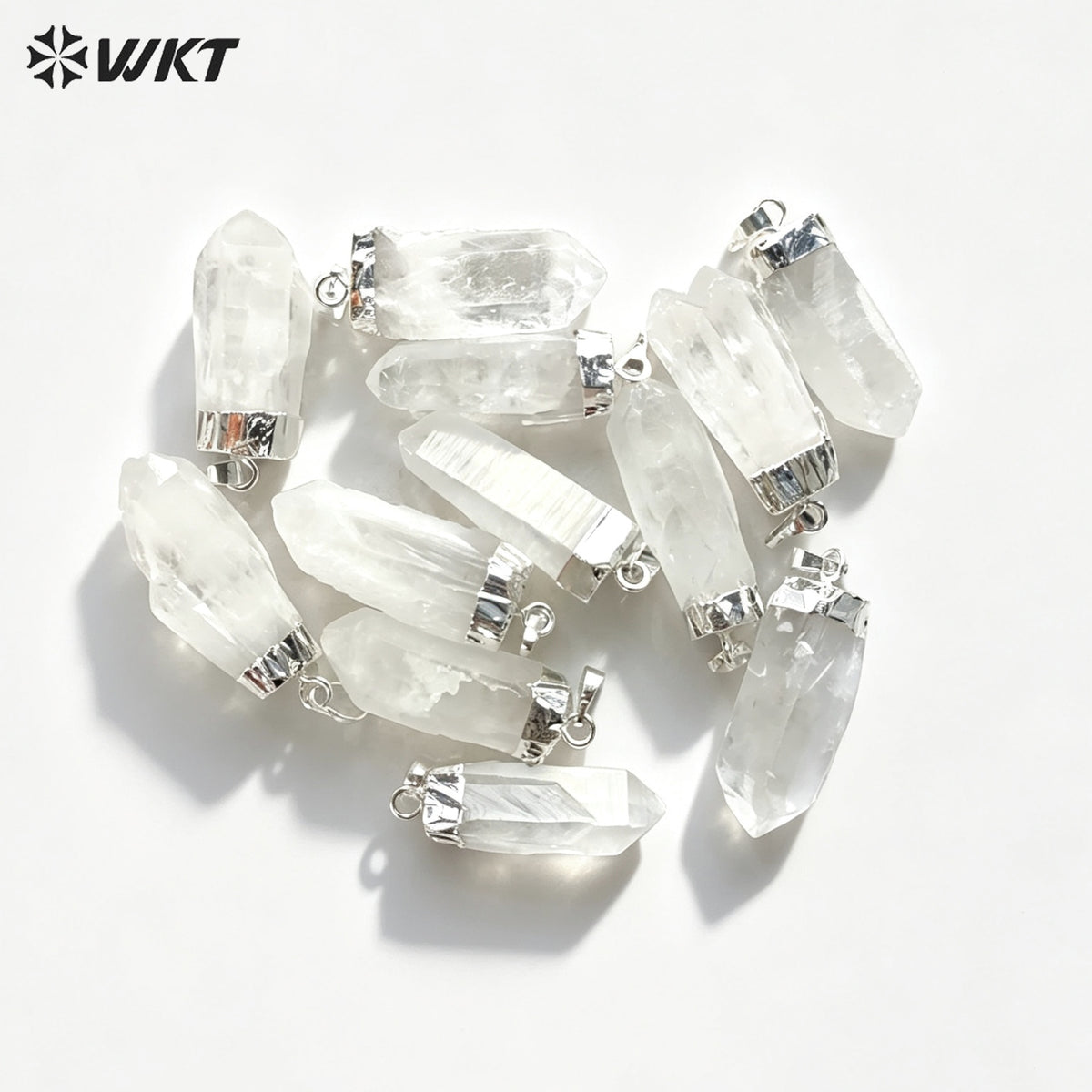 WT-P968 Exclusive Crystal Point Pendant Wholesale,Natural Crystal Point Pendant Crystal Stone with Gold Electroplated