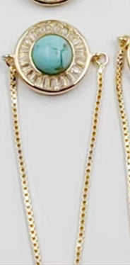 WT-B624 WKT Elegant Charming Round Micropaved Cubic Zircon Gold Bezel Stone Bracelet Adjustable Gold Double Connector Bracelet