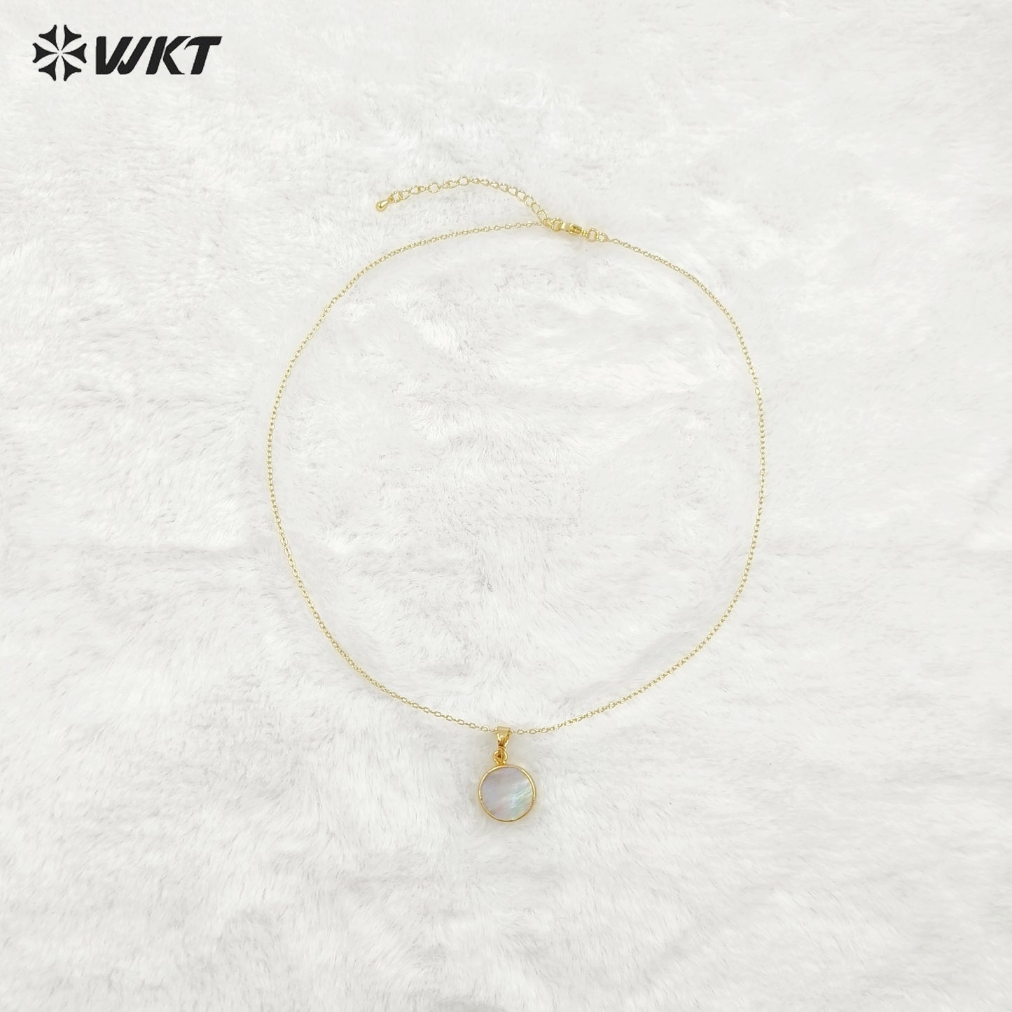 WT-N826 Amazing Natural Round Pearl Jewelry Necklace, Wholesale 12mm Gold Plated Black Pearl Jewelry Necklace for Gift
