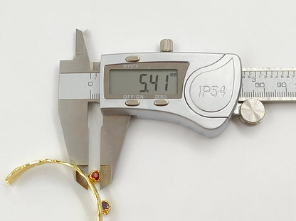 MPB134 Luxury Elegant 18K Gold Plated Natural Pearl And Colorful Zircon Fringed Adjustable Bangles For Lady Fashion Matching