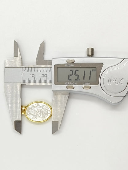 WT-JP464 New Arrival Religious Style Pattern 18 Gold Plated Natural Shell Oval Little Pendants For Women Necklace Making