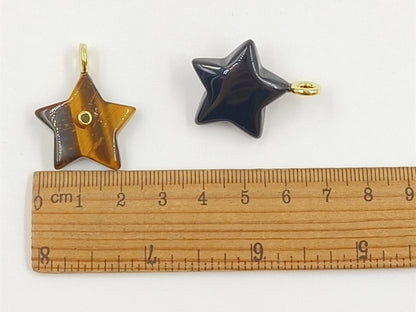 WT-P2099 Trendy Interesting Design Zircon And Natural Gemstones Star Shape Gold Charm Pendants For Lovely Necklace DIY Making