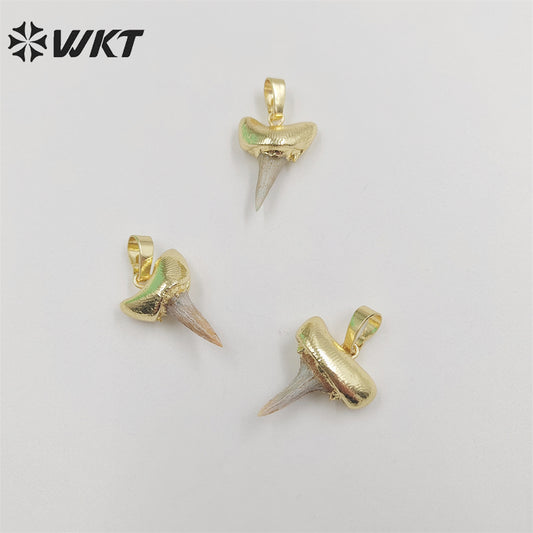 WT-P1855 WKT New Hot Design Teeth Shape Pendant Small Size Unique Gold Top Tooth Pendant for Friend Gift