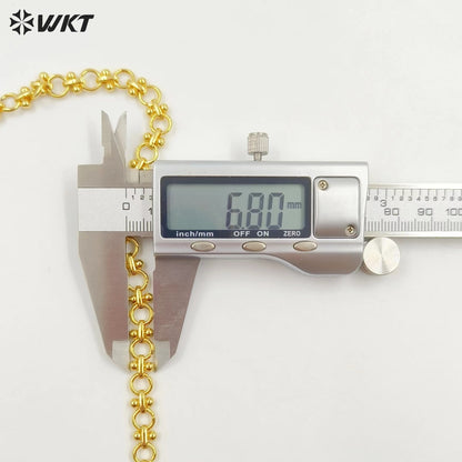 WT-JFN22 WKT Popualr New Arrival Simple Elegant and Fresh Design 18k Gold Plated Buckle Necklace Unisex Hot Sale Chain Jewelry