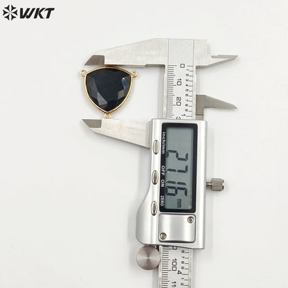 WT-C322 Trendy Design Colorful Stone & Aqua Marine for Jewelry Findings Stone for Bracelet Gemstone Connectors