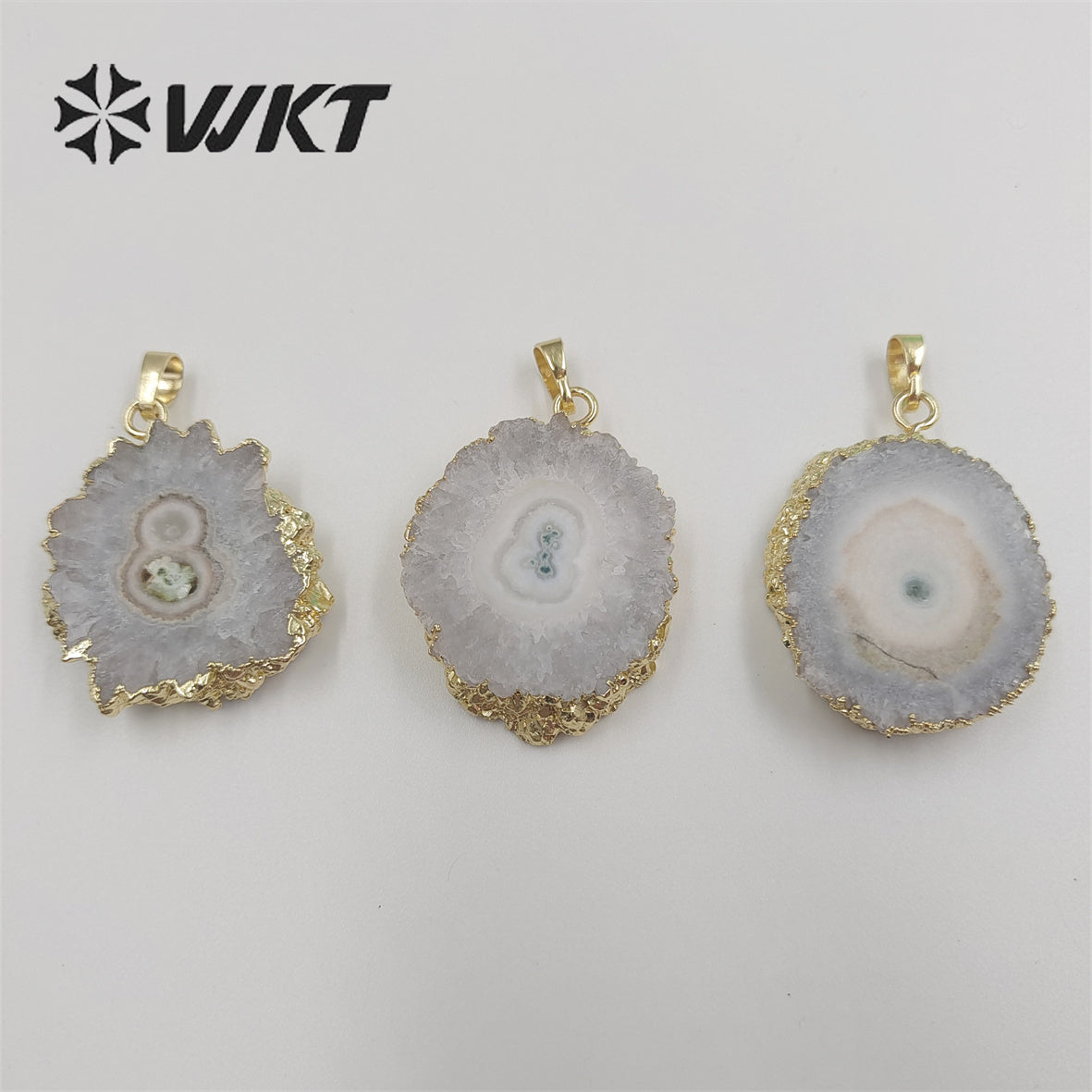 WT-P775 Wholesale Healing Spirit Quartz Solar Stalactite Quartz Pendant, Fashion Gold Dipped Stone Stalactite Quartz Pendant