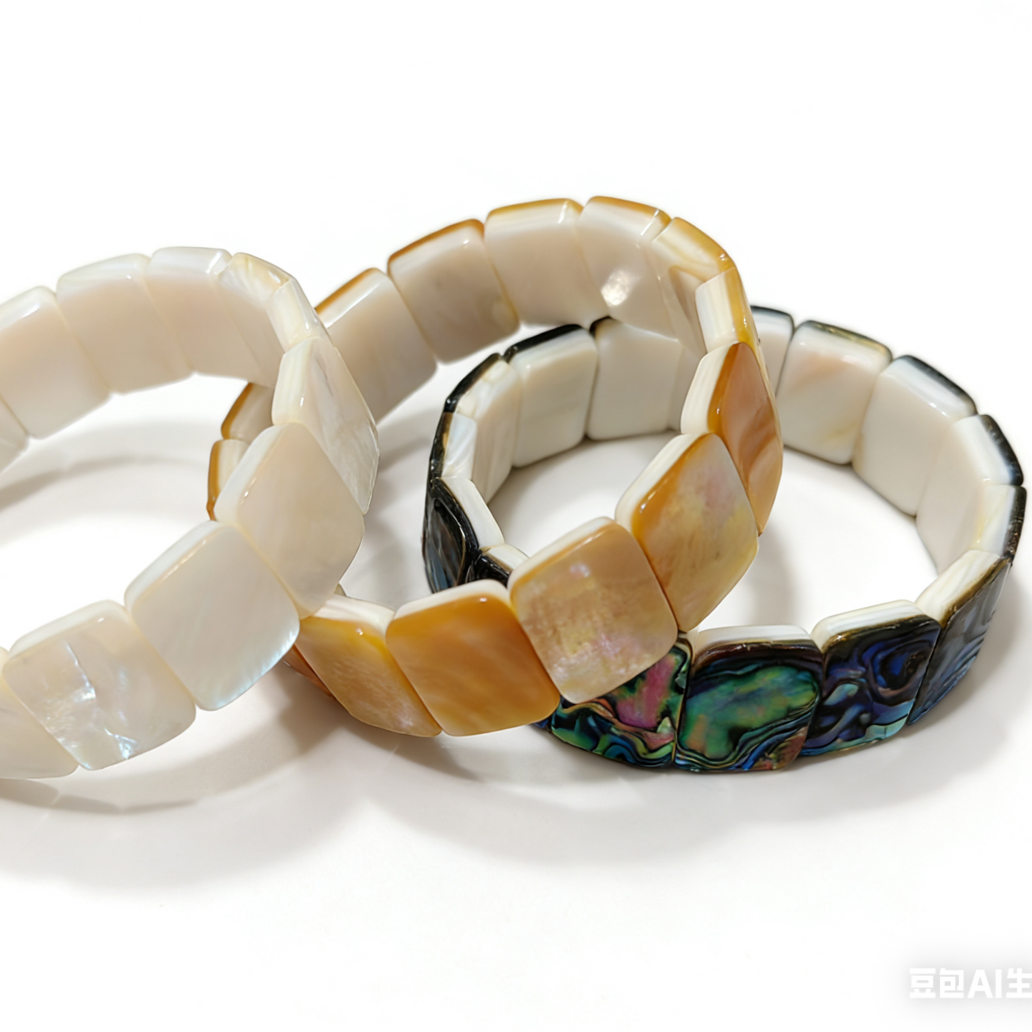 MPB136 Wonderful Design Vintage Style Natural White Yellow And Abalone Shell Bracelets For Men Women Daily Wearing Jewelry