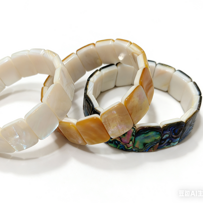 MPB136 Wonderful Design Vintage Style Natural White Yellow And Abalone Shell Bracelets For Men Women Daily Wearing Jewelry