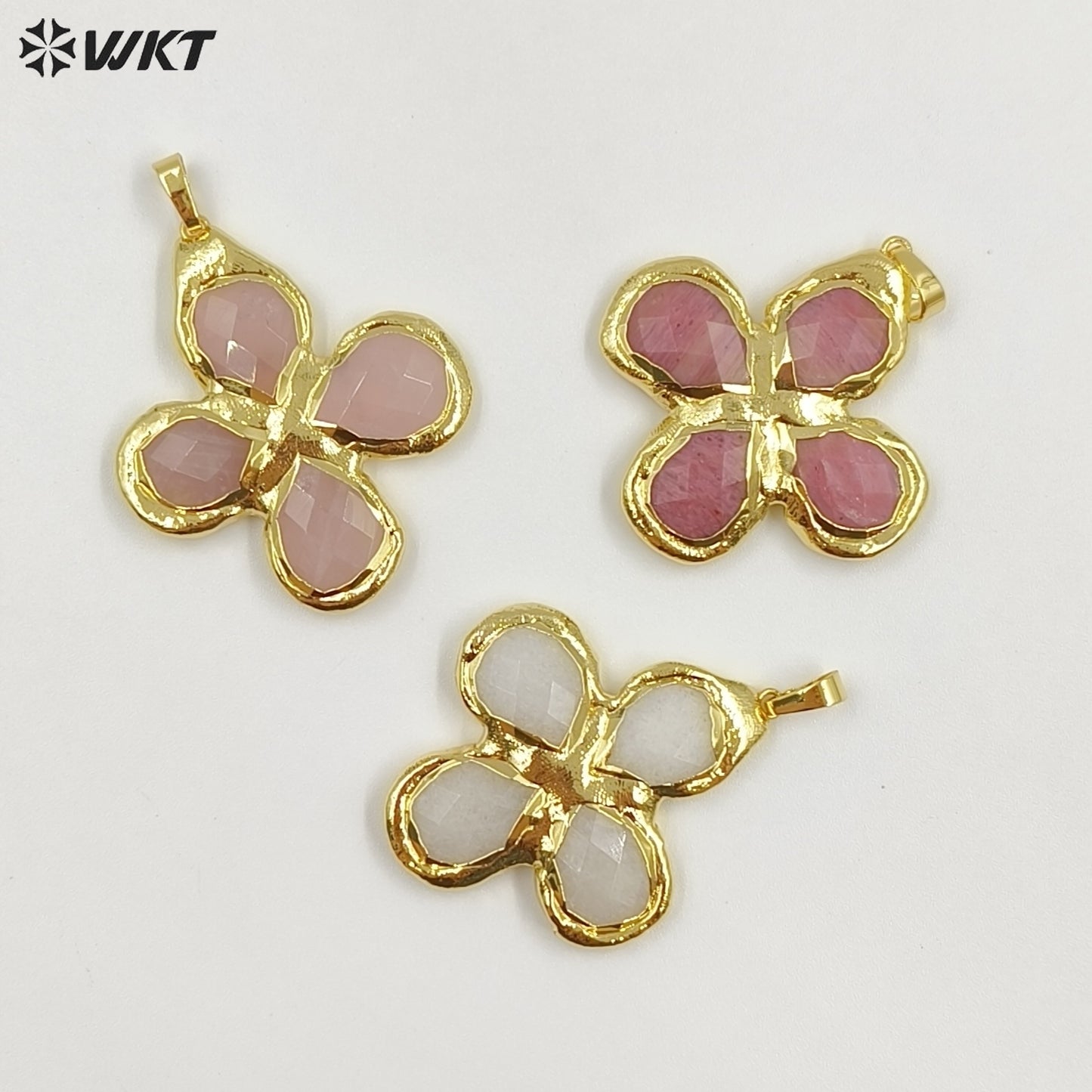 WT-P2055 Popular Sale 18K Gold Plated Tiger Eye Natural Gemstones Cross Pendants For Trendy Necklace Making Accessories