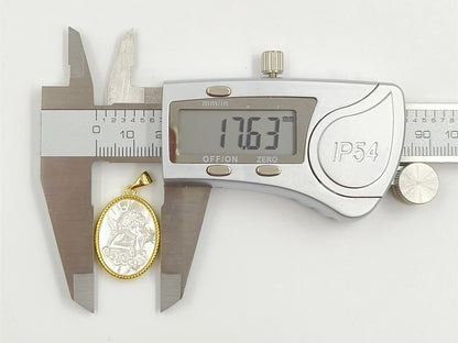 WT-JP464 New Arrival Religious Style Pattern 18 Gold Plated Natural Shell Oval Little Pendants For Women Necklace Making