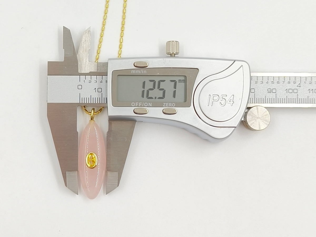 WT-N1509 High Quality Thin Chain Gold Electroplated Natural Gemstones With Zircon Long Oval Shape Pendant Necklaces As Lady Gift