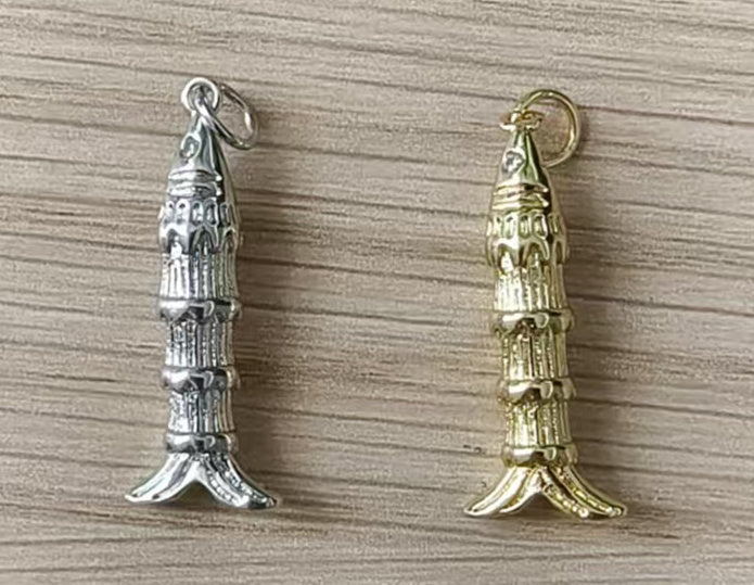 WT-MP322 High Quality Ocean Series Multi Designs Yellow Brass Gold Electroplated Metal Fish Shape Pendants As Jewelry Findings