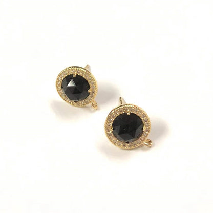 ME083 Cute Colorful Natural Gemstone Cat Eye Earrings Cubic Zircon Earrings Elegant Women Natural Gemstone Ring