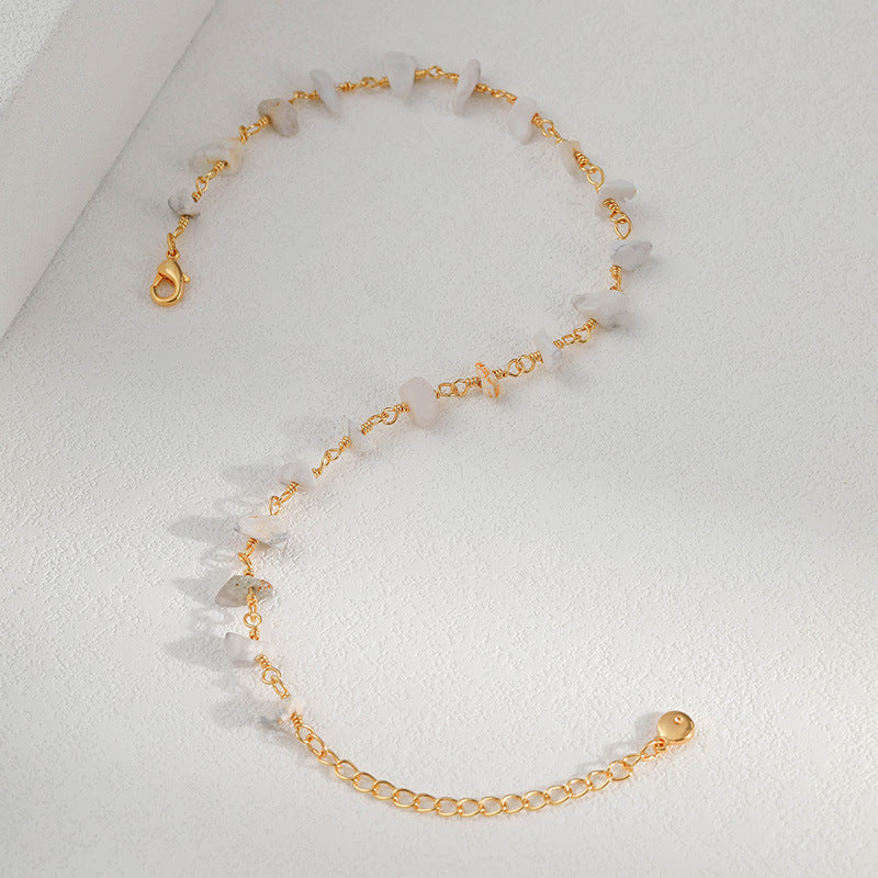 WT-B637 WKT Lovely Trendy Gift for Women Star Shaped Lucky Bracelets Natural Colorful Gemstone Opening Bracelets