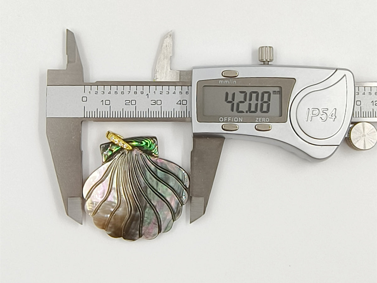 WT-JP467 Good Quality Delicate Various Natural Shells Splicing Conch Shape Pendants For Cute Necklaces Jewelry Design