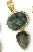 WT-P1931 Wholesale Hot Sale Fashion Natural 18*33mm Double Pendants With a Little Agate High Quality for Necklace