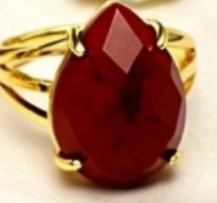 WT-R615 Wholesale Gold Electroplated Various Natural Gemstones Faceted Waterdrop Shape Rings For Women Popular Jewelry Gift