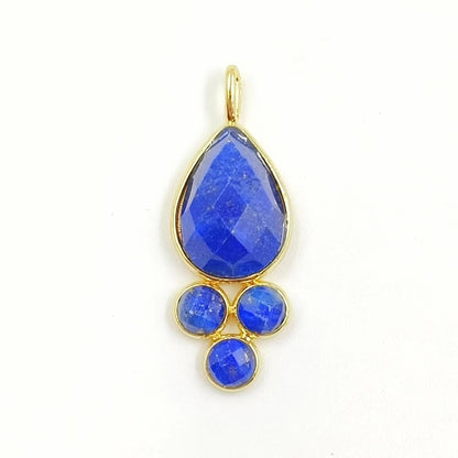 WT-P1944 Amazing Multi Colorful Natural Gemstone Made Pearl Drop 18k Gold Bezel Setting Stone Jewelry Pendant in Kinds of Colors
