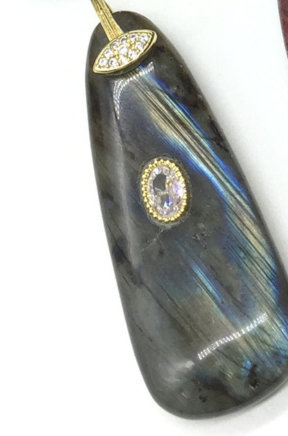 WT-P2149 High Quality Colorful Zircon And Natural Gemstones Long Waterdrop Shape Pendants As Fashionable Jewelry Accessories